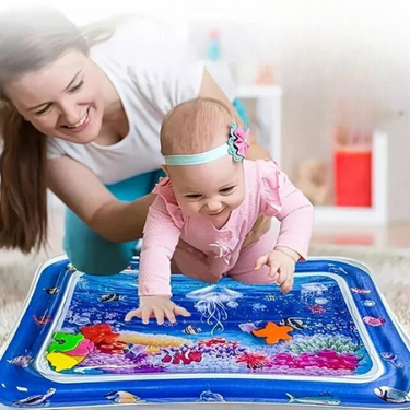 SplashJoy Watermat | Mejora de la fuerza muscular en posición boca abajo - Alfombra de juego acuática interactiva